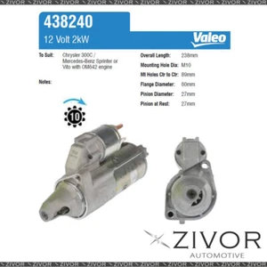 438240-Valeo Starter Motor 12V 10Th CW For JEEP Grand Cherokee - Picture 1 of 1