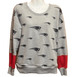 New England Patriots NFL Juniors Sweatshirt Sz M 7/9 Collection Crewneck Pockets - Picture 1 of 7