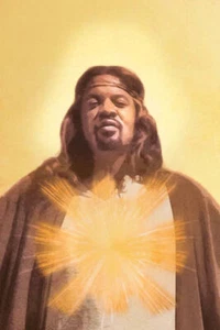 Black African American JESUS with Sunburst  8 x 10" ULTRA PREMIUM SATIN Print - Picture 1 of 2