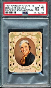 Lieselott Schaak-1934 Garbaty #197 Modern Schonheitsgalerie; Kurmark Cig; PSA 8 - Picture 1 of 2