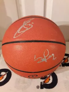 TORONTO RAPTORS PASCAL SIAKAM AND JEREMY LIN SIGNED REPLICA GAME BASKETBALL PSA - Picture 1 of 9