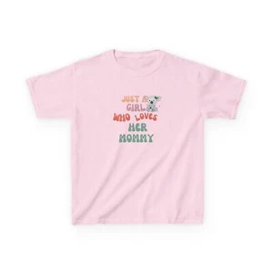 Mommy and Me Matching T-Shirts, Mother Daughter Shirts, Just A Girl Who Loves - Picture 1 of 11