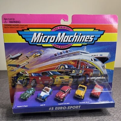 Micro Machines #5 Euro-Sport MOC Jaguar E Type MGTF MKII Triumph TR3 Alfa Guilet - Image 1 of 4