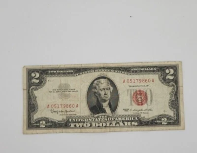 1963 2 dollar bill red seal - Image 1 of 4