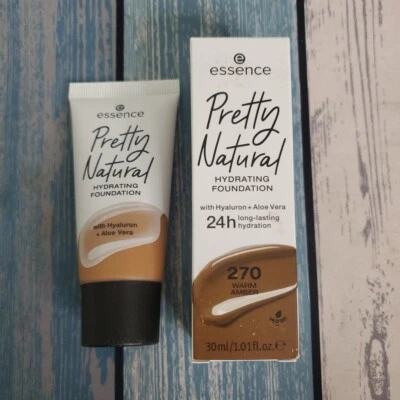 Essence Pretty Natural Hydrating Foundation Hyaluronic & Aloe ~270 Warm Amber - Image 1 of 4