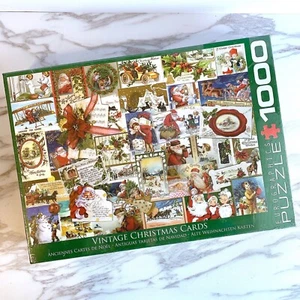 Eurographics Puzzle 1000 Teile Vintage Weihnachtskarten 48,89 cm x 67,63 cm - Neu - Bild 1 von 8
