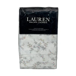 Ralph Lauren Carolyne Vine Floral Cotton KING Pillowcases Multi / Gray - $170 - Picture 1 of 4