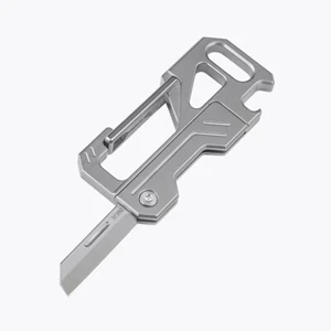 Titanium Alloy Handle M390 Blade Folding Knife Hanging Car Keychain Key Tool EDC - Picture 1 of 10