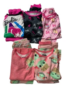 Girls Pajamas  and Thermal wear Bundle of 5 sets Barbie Yoda JoJo Siwa - Picture 1 of 7