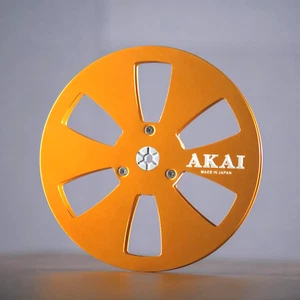 Carrete a carrete de aluminio de metal ligero dorado AKAI de 7"" para Akai GX-77 - Imagen 1 de 6