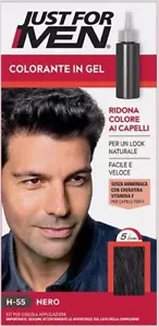 JUST FOR MEN NERO COLORANTE IN GEL H - 55 RIDONA COLORE AI CAPELLI - Foto 1 di 4