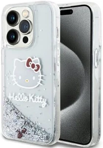 Hello Kitty Liquid Glitter Charms Kitty Head Case for iphone 15 Pro 6.1" Clear - Picture 1 of 6
