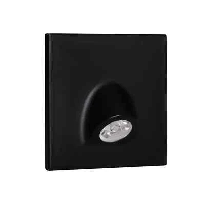 segnapasso led mefis scale 0,70 watt bianco naturale nero foro 60 mm quadrato - Immagine 1 di 3