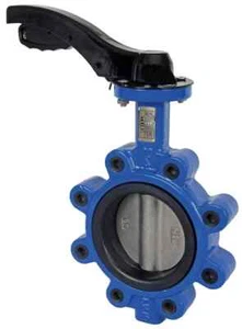 5" 125 mm Fully lugged butterfly valve CMO lever handle - Blue - Picture 1 of 1