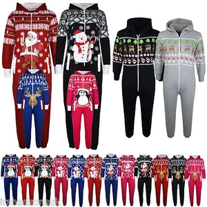 Kids Girls Boys Christmas A2Z Onesie One Piece Santa Penguin Snowman Jumpsuit - Picture 1 of 43