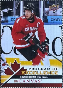 2020-21 Upper Deck UD Canvas Program of Excellence #C259 Bowen Byram NICE! - Picture 1 of 2