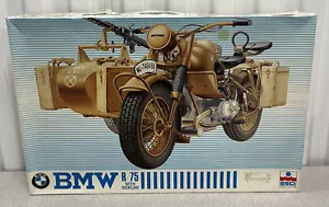 ESCI MOTORCYCLE BMW R / 75 W SIDECAR SCALE 1/9TH MODEL KIT BOX 1986 - Picture 1 of 11