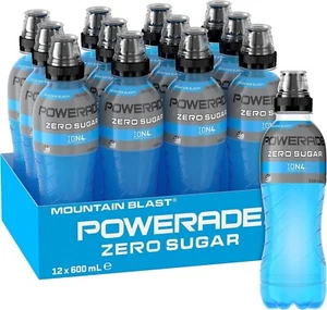 Powerade ION4 Mountain Blast Zero Sports Drink, 12 x 600ml - Picture 1 of 12