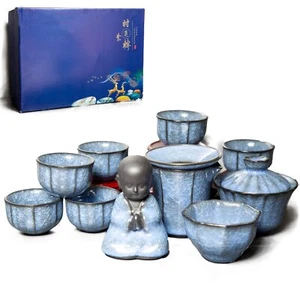 KOKOPRIME elegantes blaues Keramik Teeservice ein zeitloses Meisterwerk für Teeliebhaber - Bild 1 von 14