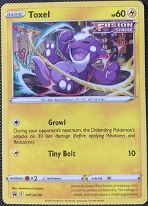 Toxel SWSH209 SWSH: Sword & Shield Black Star Promo Holo - Pokémon Card - Picture 1 of 2