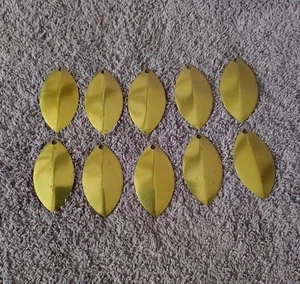 10 Plain Brass Cascade Spinner Blades - Fishing Lures - Picture 1 of 3