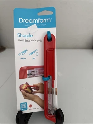 Dreamfarm Red ABS Plastic/Stainless Steel Sharple Safety Peeler Self Sharpening Foto 1 de 4