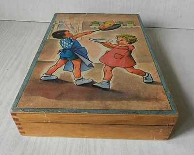 Jeu Ancien * 24 Cubes en Bois * Scènes DLG Germaine Bouret Litho 1950 - Photo 1/4