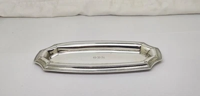 BANDEJA DE PINOS DE CÔMODA PRATA ESTERLINA PERÍODO EDUARDIANO TIFFANY, MONOGRAMA GAL 7" - Imagem 1 de 4