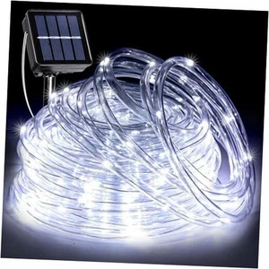 Solar Rope Lights, 33Ft 135LED Solar String Lights with 8 33FT 135LED White - Picture 1 of 8