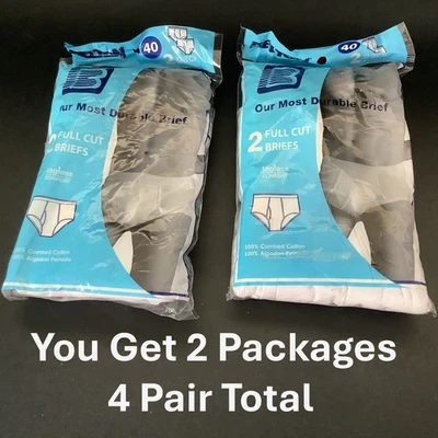 4 pares de calzoncillos Belton STAFFORDS de corte completo para hombre 100 % algodón talla L 40 de colección cómodos Foto 1 de 4