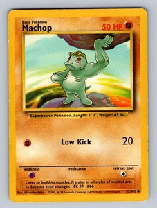 Machop 052/102 Common Base Set MP Pokemon TCG - Picture 1 of 2