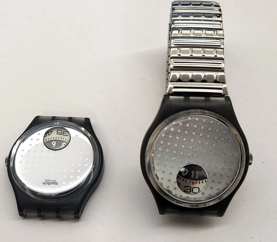 Swatch Variant dummy 1995 - GM129V1 e V2 - Silver Plate varianti -