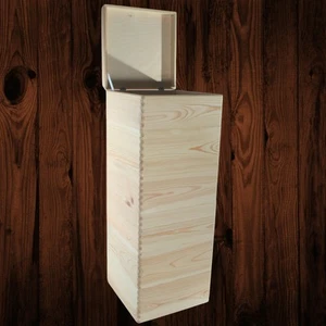 6 Tier Square Wooden Storage Crate Set Stackable Cube Lidded Boxes 30x30x79.5 cm - Picture 1 of 12
