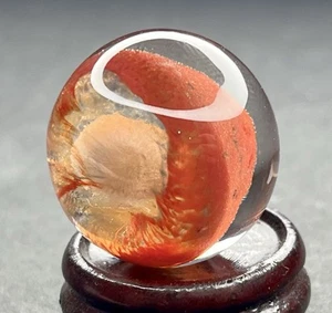 Vintage Handmade Contemporary Borosilicate Fumed Mushroom Eye Glass Marble 25mm - Picture 1 of 24