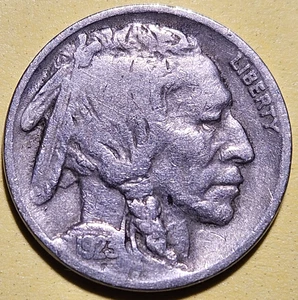 1923-P Indian Head (Buffalo) Nickel - Type 2 - Very Fine (VF) - Bild 1 von 4