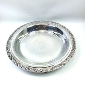 Tortenplatte & Pyrex Schale BB-21 WM. Rogers & Sons Frühlingsblume versilbert - Bild 1 von 8