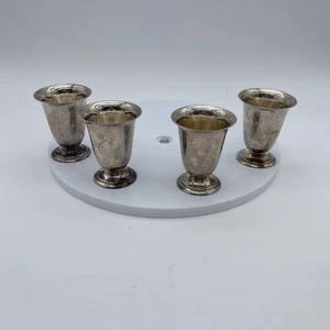 Lot of Four Silver? / Silverplate? Cups, Toothpick Holders Marked M500 - Picture 1 of 10