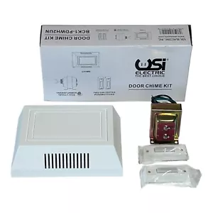 USI Electric Door Bell Wired Dual Tone Chime, 16V Transformer, 2 Push Buttons - Picture 1 of 2