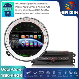 8-Core Android 13 Car Stereo Sat Nav DAB+CarPlay Canbus OBD DVD BMW Mini Cooper - Picture 1 of 17