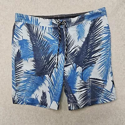 Lands End Swim Trunk Blue Palm Size XL 40/42 - Image 1 of 4