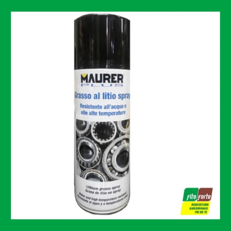 GRASSO LITIO SPRAY 400ML MULTIUSO MAURER LUBRIFICANTE IDROREPELLENTE INGRANAGGI - Immagine 1 di 1