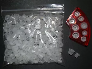 Tattoo Ink Caps Cups 100 Small 100 Medium Red Holder 200pc Set - Picture 1 of 2