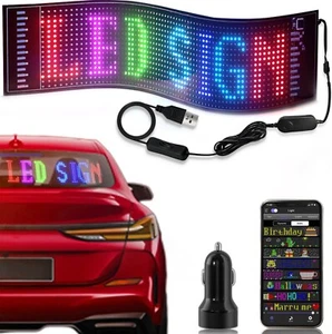 Scrolling LED Sign Matrix Pixel Panel CAR Advertising Screen APP Control - Picture 1 of 6