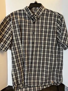 Carhartt Relaxed Fit kurzärmliges kariertes Hemd mit Knopfleiste Herren Gr. Large - Bild 1 von 11