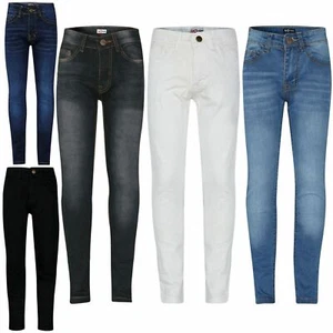 Kids Girls Skinny Jeans Designer Denim Stretchy Pants Fit Trouser Age 5-13 Years - Picture 1 of 24