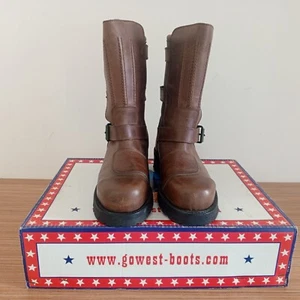 GO WEST BOOTS TERMINATOR BROWN SIZE 12 - Picture 1 of 24