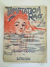 1909 Temptation Rag Two-Step Henry Lodge Vintage Sheet Music