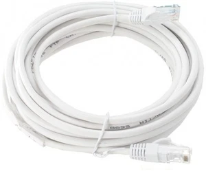 25 ft Cat5e Cable Network Ethernet Internet WHITE Patch Cord 350Mhz with boot - Picture 1 of 1