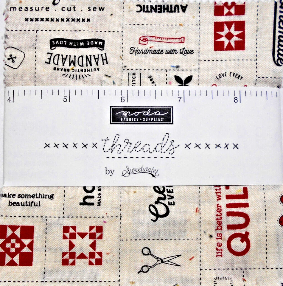 MODA  FABRICS "THREADS" CHARM PACK  BT CP - Image 1 of 1