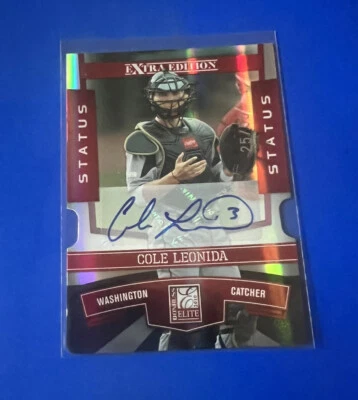 2010 Donruss Elite Extra Edition Status #16 Cole Leonida Auto /50 - Image 1 of 2